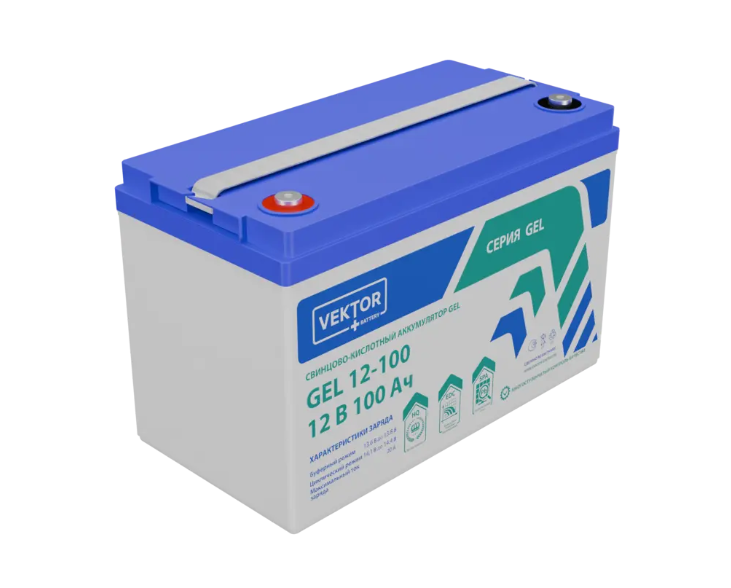 АКБ 12-100 VEKTOR BATTERY GEL 333x173x216мм 30,3кг