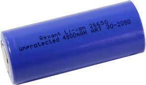 Аккумулятор 26650 unprotected Li-ion 4800 mAH 3.7 В REXANT