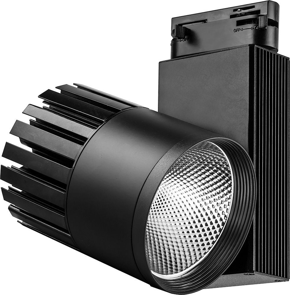 Светильник трековый светодиодный на шинопровод 20W, 1800 Lm, 4000К, 35 градусов,черный, AL105 с/п