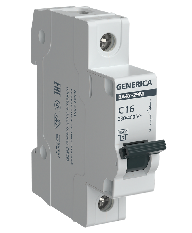 Авт.выкл. ВА47-29М 1P 16А 4,5кА C GENERICA