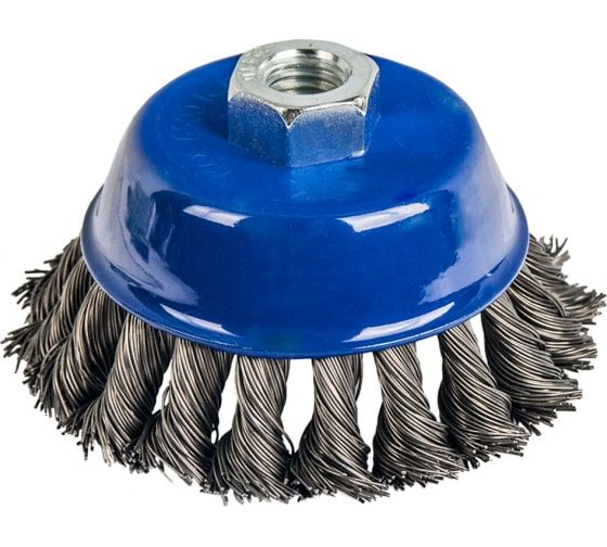Кордщетка для МШУ чашеобразная витая ПРАКТИКА 100 мм М14 (1шт.) блистер