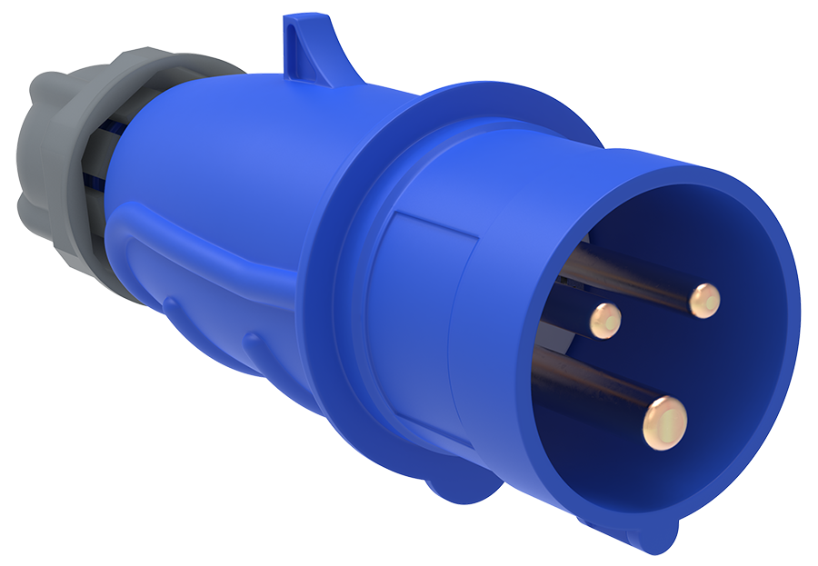 Вилка переносная ССИ-023 32А-6ч/200-250В 2Р+РЕ IP44 MAGNUM ИЭК