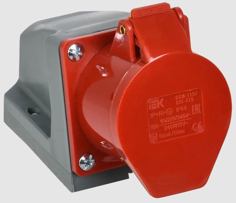 Розетка стационарная CCИ-115 3Р+РЕ+N 16А 380-415В IP44 IEK