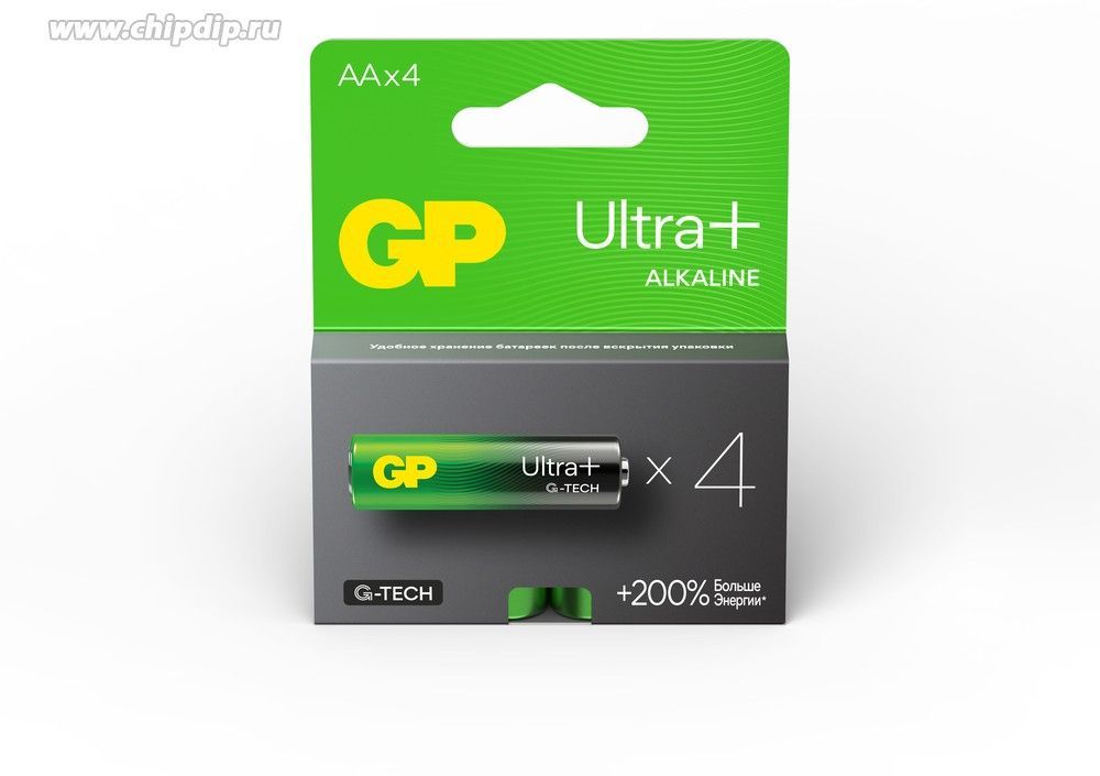 Э/пит. GP15AUPA21-2CRSB4 Ultra Plus *АА (пальчиковая) уп. 4шт