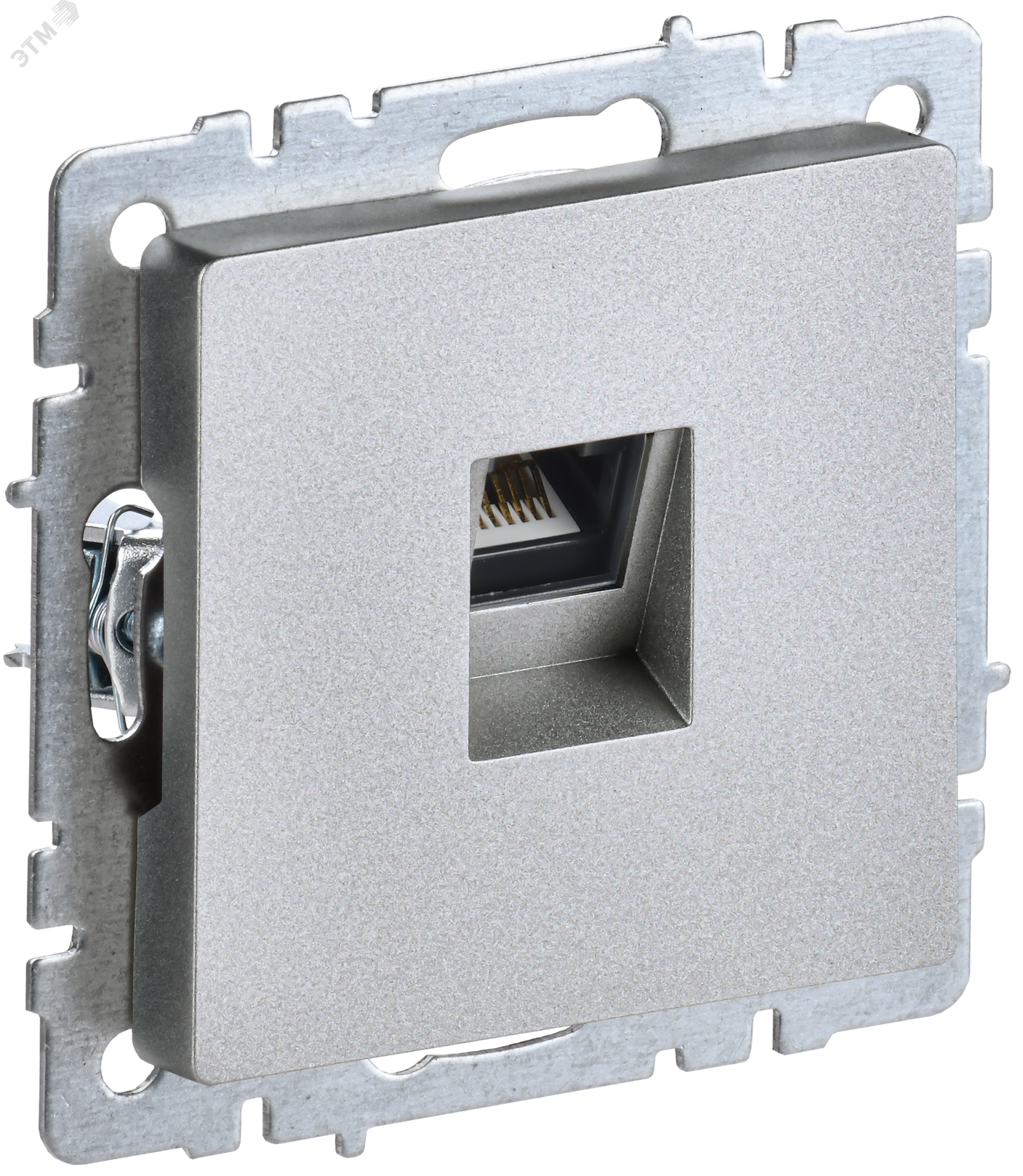 BRITE Розетка компьютерная RJ45 кат.5E РК10-БрА алюминий IEK