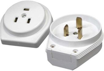 Разъем РШ-ВШ 32А 250В 2Р+РЕ скрыт. уст. бел. UNIVersal 1236