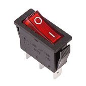 Выключатель клавишный 220В 15А (3с) ON-OFF красный с подсветкой (RWB-404,SC-791,IRS-101-1C)