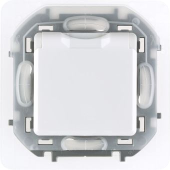 Legrand INSPIRIA Белый Розетка 2К+З IP 44 с откидной крышкой и шторками 16 А - 250 В