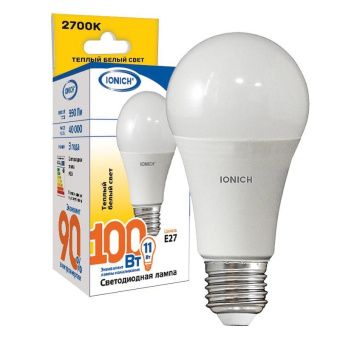 Лампа светодиодная ILED-SMD2835-A60-11-990-230-2.7-E27 IONICH
