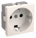 Розетка с з/к 2к (на 2 модуля) ПРАЙМЕР белая IEK