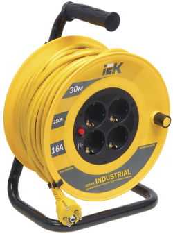 УК30 Катушка с т/з 4 места 2Р+PЕ/30м 3х1,5 мм2 "Industrial"