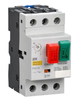 Пускатель ПРК32-6,3 In=6,3A Ir=4-6,3A Ue 660В IEK