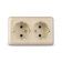 Розетка 2-м о/у Олимп 16А с/з сосна Розетка 2-м о/у Олимп 16А с/з сосна