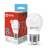 Лампа светодиодная LED-ШАР-VC 8Вт 230В Е27 6500К 760Лм IN HOME