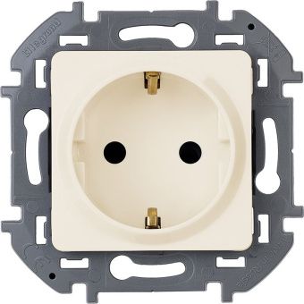 Legrand INSPIRIA Слоновая кость Розетка 2К+З - немецкий стандарт - 16 А - 250 В