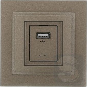 Despina USB розетка Бронза