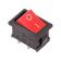 Выключатель клавишный 220В 6А (2с) ON-OFF красный Mini (RWB-201,SC-768)