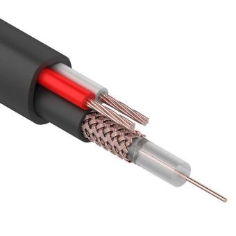 КВК-В-2х0,75 кабель видеонаблюдения 7мм REXANT белый