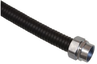 Металлорукав Р3-ЦПнг-12 (50м) с протяжкой черный IEK