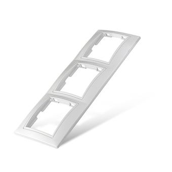 Рамка 3-х местн. горизонт., Севиль, белая, UNIVersal