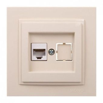 Despına Розетка Комп. (Rj45 Cat 6) Кремовая