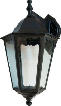 Светильник садово-парковый Feron 6202 шестигранный на стену вниз 100W E27 230V, черный