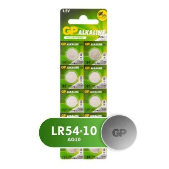 Э/пит. GP 189FRA-2C10 LR54(LR1130;V10GA;AG10;G10;RW49) каждая в своем отрывном блистере
