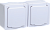 Розетка РСб22-3-ГПБб 2м с з/к, с крышкой (цвет крышки белый), для о/у IP54 "ГЕРМЕС PLUS" ИЭК