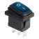 Выключатель клавишный 250V 6А (3с) ON-OFF синий с подсветкой Mini ВЛАГОЗАЩИТА REXANT