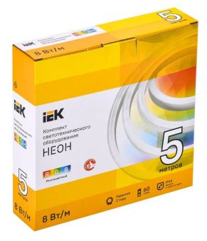 Лента неоновая (лента LED 5м LSR5-5050RGB60-8-IP65-220В + драйвер) IEK