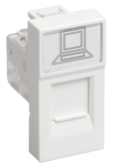 Розетка информационная RJ-45 UTP кат.5е, 1 модуль РКИ-10-00-П