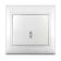 Выкл. проходной 1-кл. с/у, 10А, 220В Севиль, белый, UNIVersal