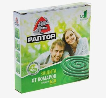 Спирали от комаров "Раптор", 10шт
