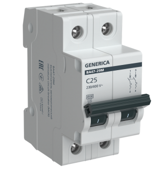 Авт.выкл. ВА47-29М 2P 25А 4,5кА C GENERICA