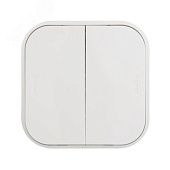 QUTEO Выключатель 2-клав. для откр.уст. 10А белый