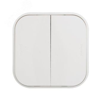 QUTEO Выключатель 2-клав. для откр.уст. 10А белый