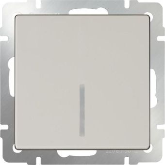 WERKEL Выкл с подсветкой 1-клав с/у 10А 220В слоновая кость LED