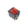 Выключатель клавишный 220В 15А (6с) ON-OFF красный с подсветкой ДВОЙНОЙ (RWB-511,SC-797)