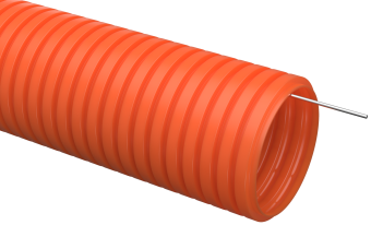 Труба гофр. ПНД d32 с зондом оранжевая тяжелая (25м) IEK