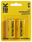 Батарейка щелочная Alkaline Optima LR14/C (2шт/блистер) IEK