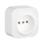 QUTEO Розетка 1-мест. д/откр.уст. б/зазем. б/защ.шторок 16А белый