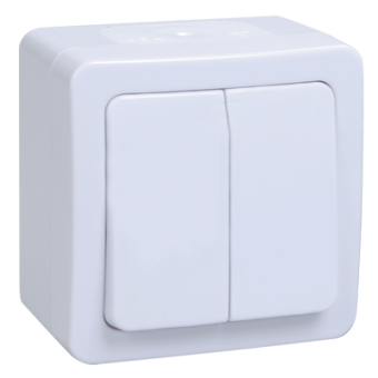 Выкл. ВС20-2-0-ГПБ 2кл о/у IP54 ГЕРМЕС PLUS (цвет клавиши белый)