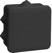 Коробка распаячная КМ41255 для открытой проводки 100х100х50мм IP44 6 гермовводов черная IEK