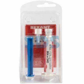 Флюс-гель для пайки, BGA и SMD 12мл (шприц) REXANT