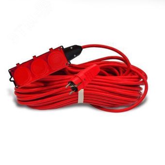 Удлинитель силовой 3 розетки IP-44 DOMTOK АРКТИК Морозостойкий КГ 3*1,5, 3,5кВт, з/к 20м