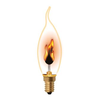 Лампа декоративная IL-N-CW35-3-RED-FLAME-E14-CL эффект пламени.свеча на ветру. 