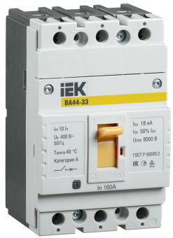Автоматический выключатель ВА44 33 3Р 80А 15кА ИЭК