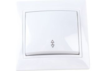 Выкл. проходной 1-кл. с/у, 10А, 220В Севиль, белый, UNIVersal