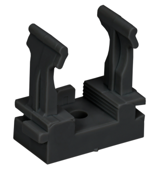 Держатель с защелкой для гофрированных труб под монтажный пистолет CFM20 черный IEK