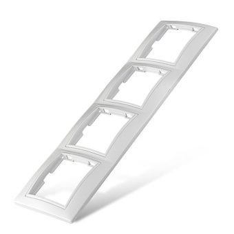 Рамка 4-х местн. горизонт., Севиль, белая, UNIVersal